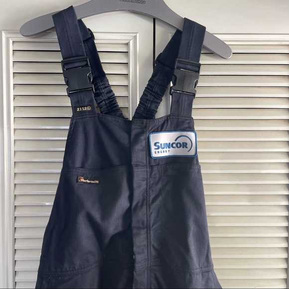 NWT WorkriteFR Flame-Resistant Soft Material Blue navy Overall Men size Large - Picture 3 of 16